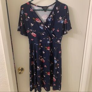 Elisse surplice bodice knit dress